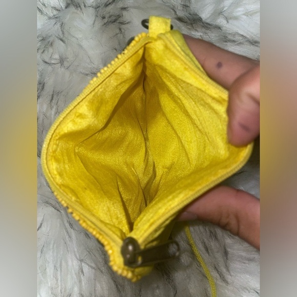 Beaded phone bag crossbody Yellow pouch travel bag vacation bag summer bag - Picture 13 of 16